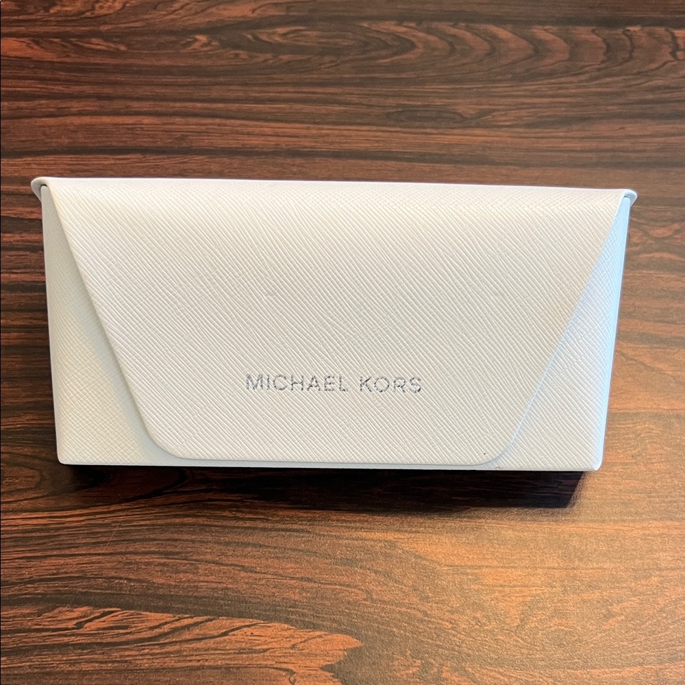 Michael Kors Textured White Eyewear Case